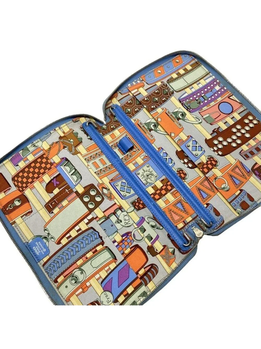 Hermes Notebook Agenda Zip Silk'in Blue Zip Around